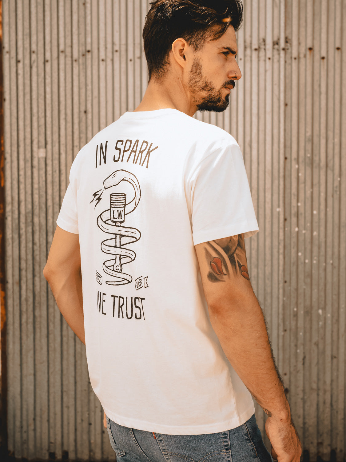 In Spark We Trust T-shirt - Bone White