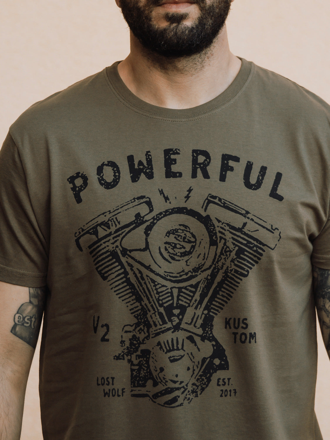 Powerful T-shirt - Military Green