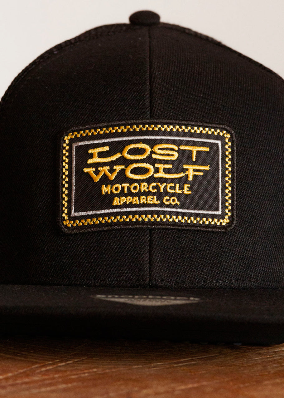 Apparel Co. 6 Panel Cap - Snapback Trucker Cap Black