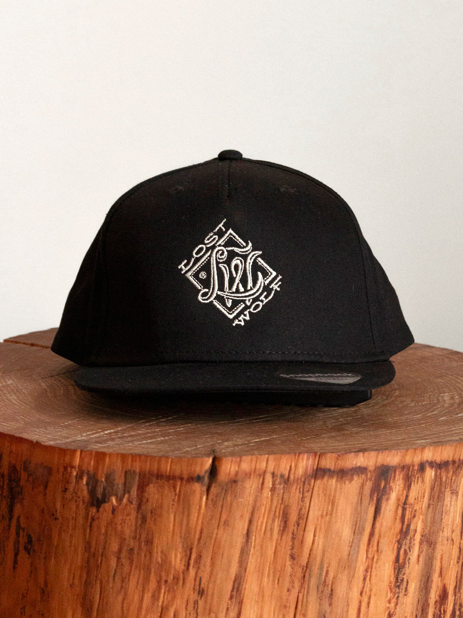 Brand Cap. 5 Panel Cap - Snapback Trucker Cap Black