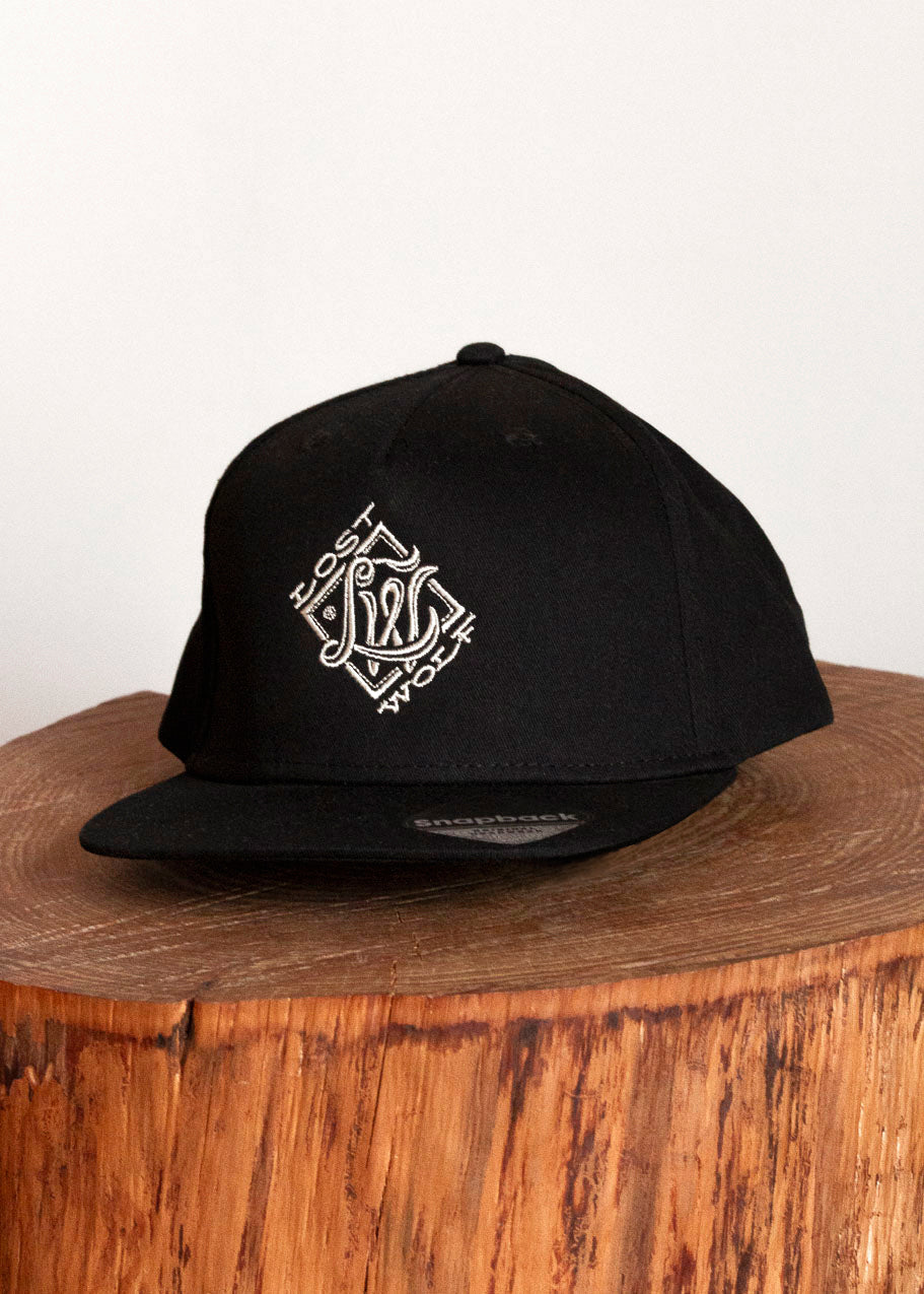 Brand Cap. 5 Panel Cap - Snapback Trucker Cap Black