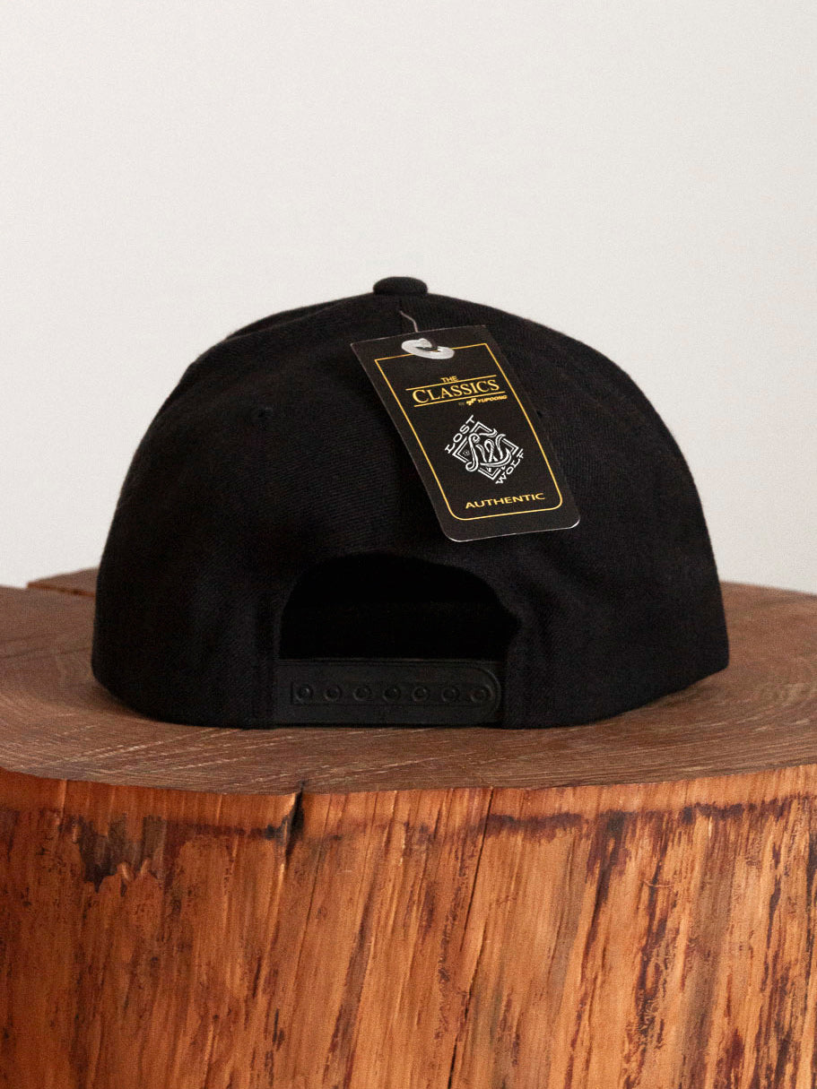 Brand Cap. 5 Panel Cap - Snapback Trucker Cap Black