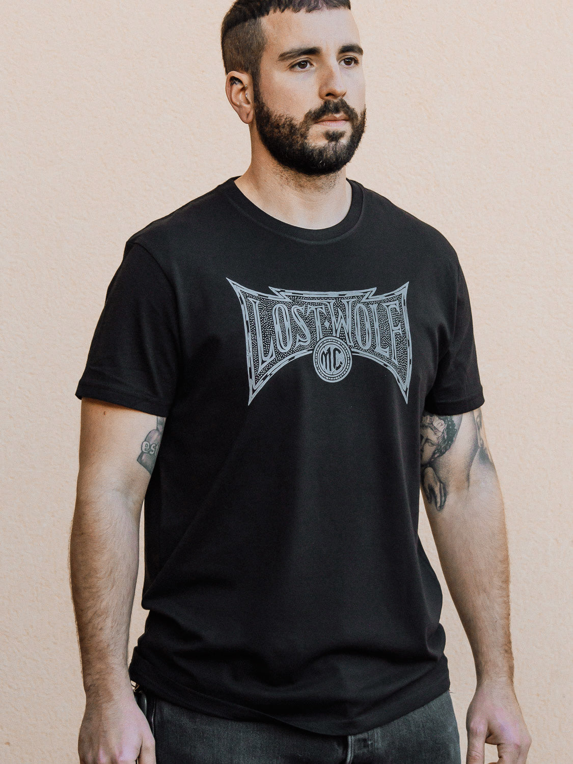 Chains Of Fire T-shirt - Black by Pedro Oyarbide