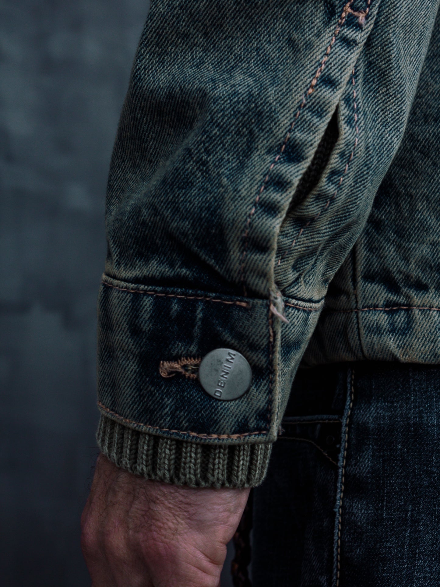Sand Wolf overshirt with zip jacket - Denim