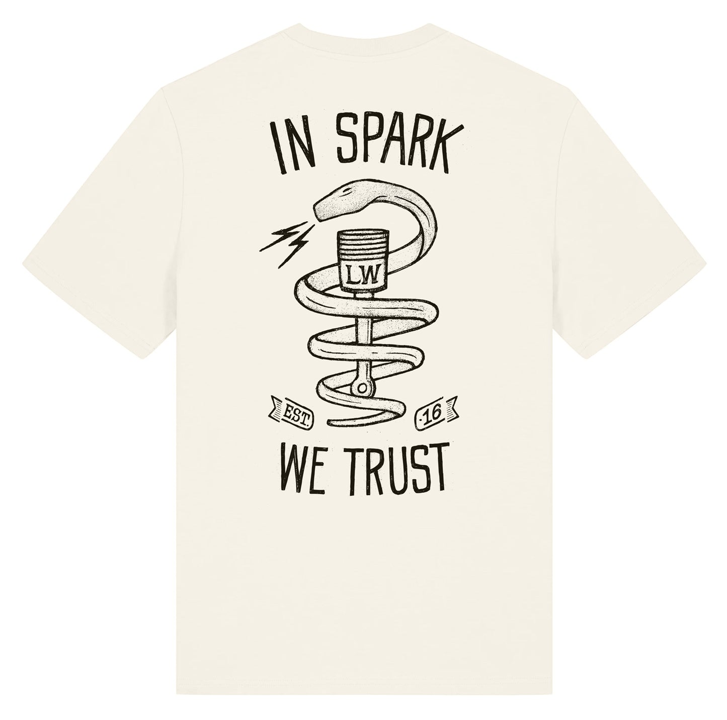 In Spark We Trust T-shirt - Bone White