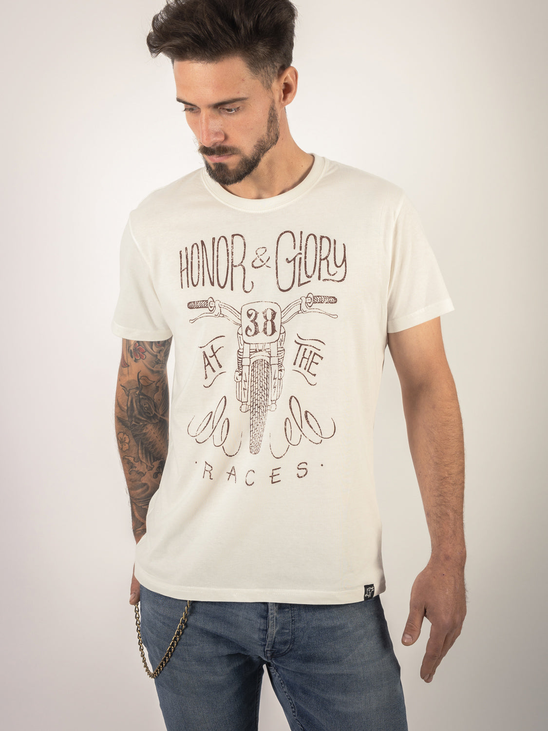 Honor and Glory T-shirt - Bone White