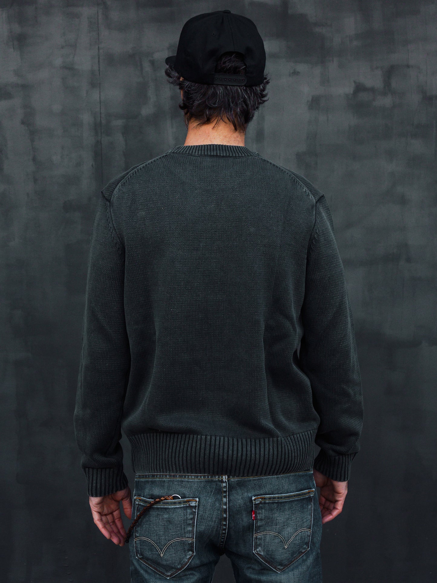 Sailor Relaxed fit knit sweater - Charcoal Grey