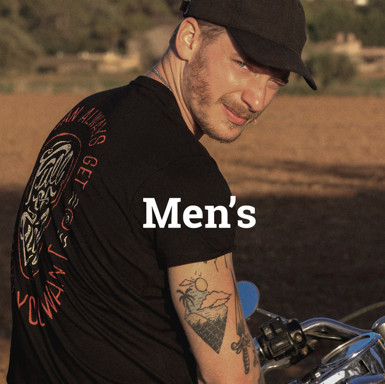 Men’s Biker & Graphic Apparel Inspired by Motorcycle Culture
