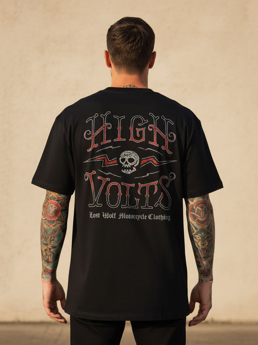 High Volts t-shirt -  Black OVERSIZE