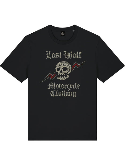 Skull & Thunders t-shirt -  Black OVERSIZE