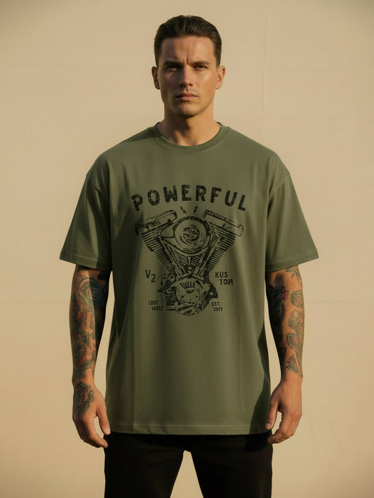 Powerful  T-shirt - Military Green